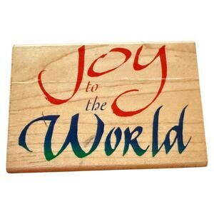 Inkadinkado Large Joy To The World 6195P Rubber Stamp